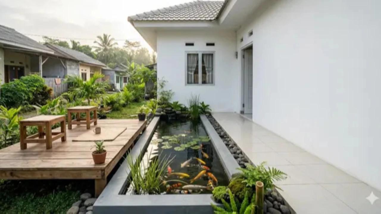 5 Ide Desain Kolam Ikan Memanjang di Samping Rumah Subsidi yang Menyegarkan dan Menenangkan.