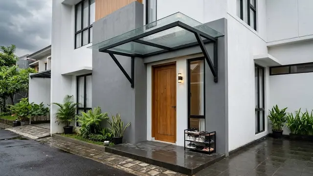 Kanopi Kaca Tempered Minimalis