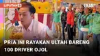 Aksi seorang pria rayakan ultah bersama 100 driver ojol menarik perhatian