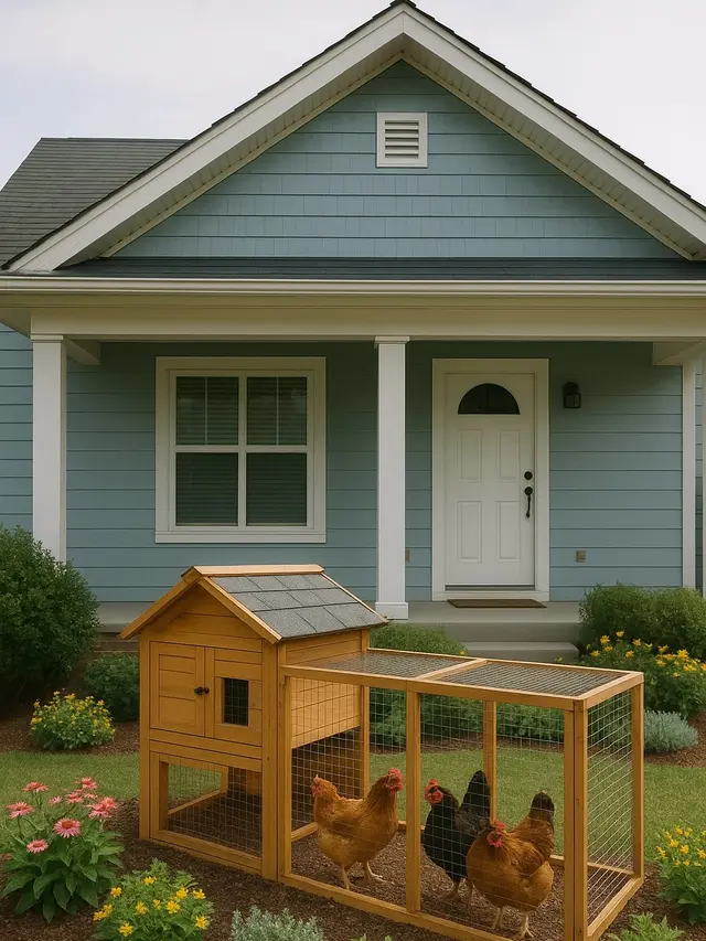 Model Kandang Ayam di Depan Rumah untuk Lahan Sempit