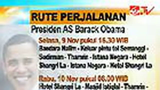 Ini Dia Jadwal Kunjungan Obama
