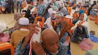 Jemaah Haji Indonesia yang akan pulang ke Tanah Air. Darmawan/MCH