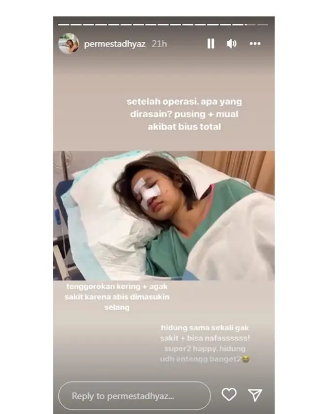 12 Foto Kronologi Dhyaz Anak Farida Nurhan Alami Infeksi Hidung hingga Angkat Implan