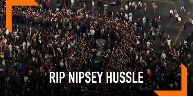 VIDEO: Ribuan Orang Antarkan Nipsey Hussle ke Rumah Duka