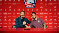 Calvin Verdonk diperkenalkan sebagai pemain baru Lille, Senin (1/8/2025). (Dok. LOSC)