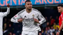 Penyerang Real Madrid, Kylian Mbappe, dalam pertandingan&nbsp;La Liga melawan Villarreal di El Madrigal, Minggu dini hari WIB (16-3-2025). (Bola.com/X realmadriden)