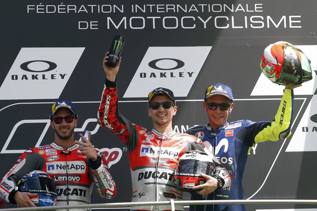 Andrea Dovizioso, Jorge Lorenzo, Valentino Rossi