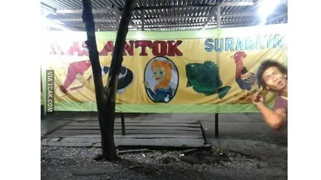 6 Gambar Nyeleneh di Spanduk Jualan Makanan Ini Bikin Pembeli Tepuk Jidat
