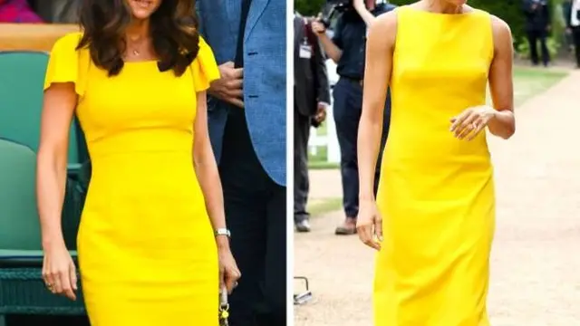Sama-Sama Anggun, Ini 6 Potret Kate Middleton dan Meghan Markle Pakai Busana yang Mirip
