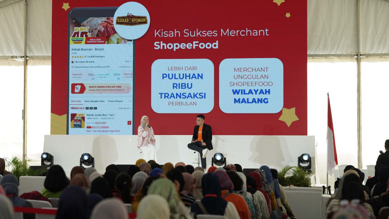 Business Development Lead ShopeeFood, Hansen Surya dan Pemilik Kebab Bosman, Deby Rahmita M.