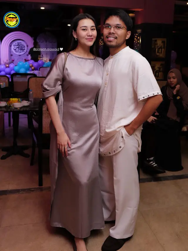 Aaliyah Massaid  di Acara Ulang Keponakannya, Ameena yang Ke-4 bersama suaminya. [@aaliyah.massaid]