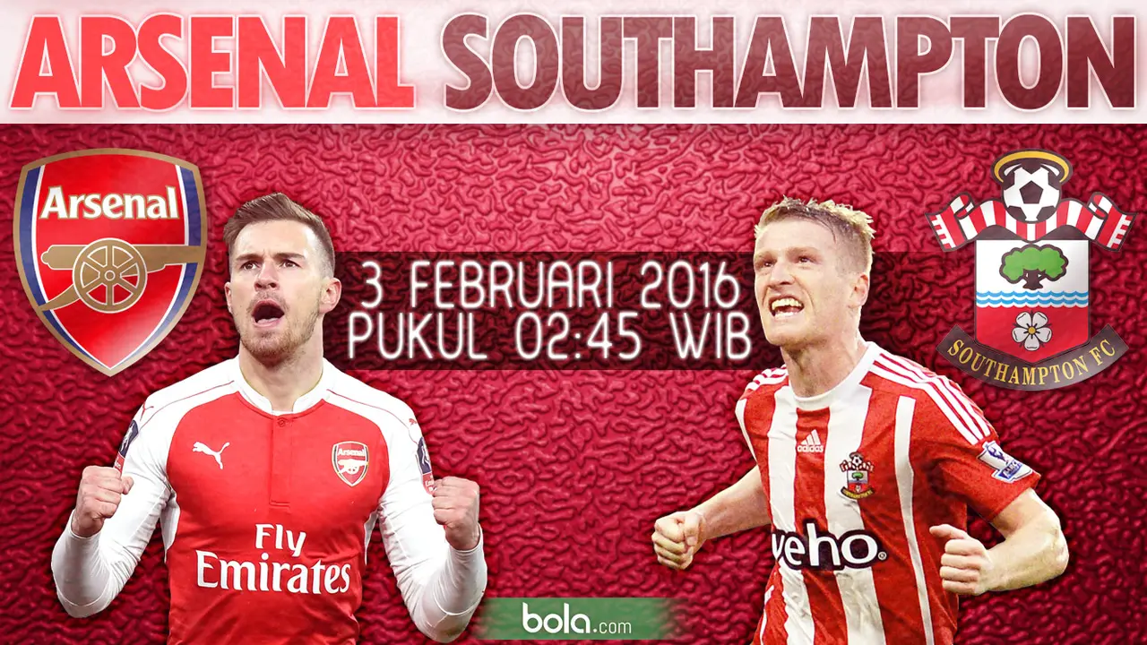 Arsenal vs Southampton (Bola.com/Samsul Hadi)