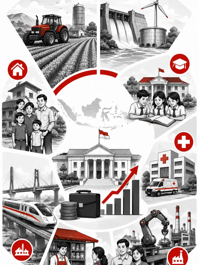 Infografis 8 Prioritas RAPBN 2027.
