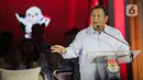 Capres nomor urut 02 Prabowo Subianto saat beradu gagasan dalam debat ketiga Capres Pemilu tahun 2024 di Istora Gelora Bung Karno, Jakarta, Minggu (7/1/2023). (Liputan6.com/Faizal Fanani)