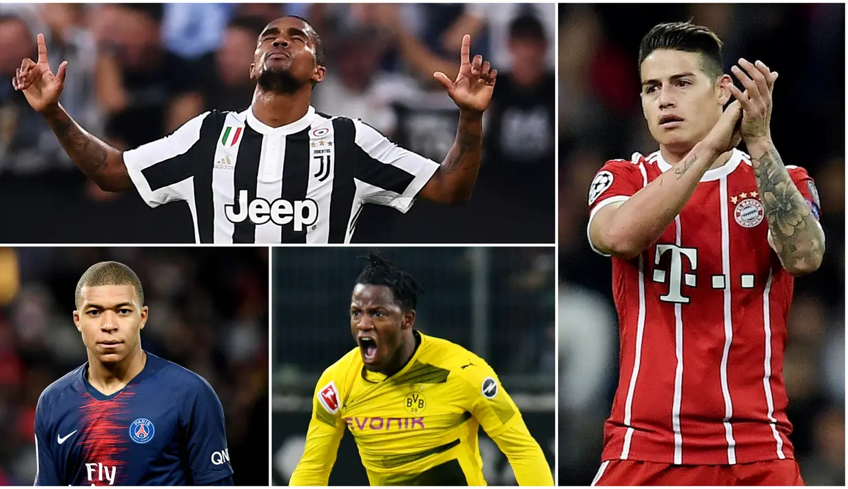 Berikut ini 8 pemain berstatus pinjaman yang mampu tampil apik di klub baru. Tiga diantaranya adalah, Kylian Mbappe, James Rodriguez dan Michy Batshuayi. (Foto-foto Kolase AFP)