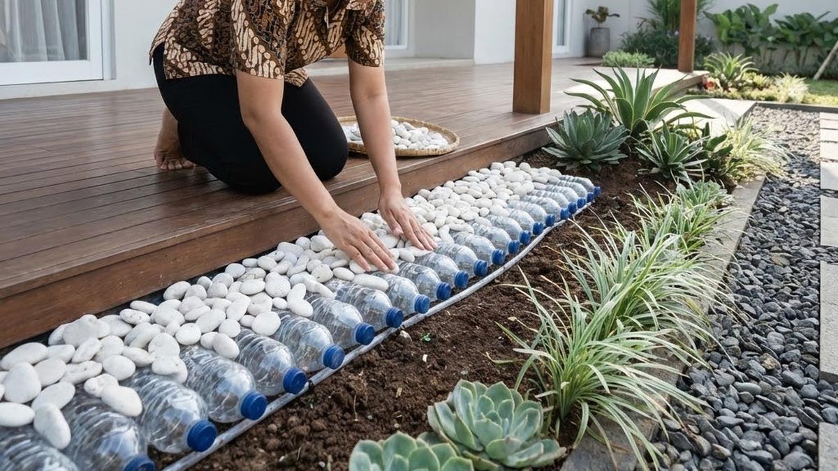 7 Desain Kebun Irigasi Botol Tetes Tersembunyi, Praktis dan Rapi