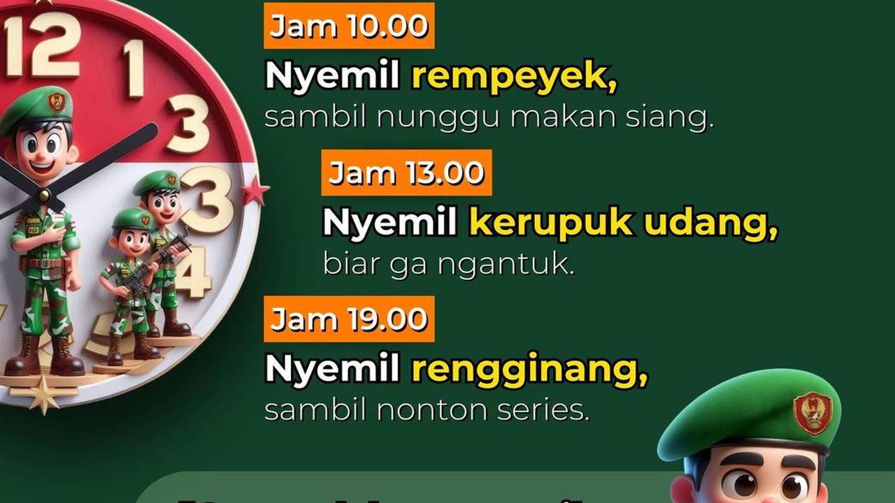 TNI Bocorkan Camilan Sederhana Tapi Bikin Berat Badan Naik