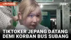 Tiktoker Jepang Asahina Mana Kunjungi Depok untuk Doakan Korban Bus Maut Subang
