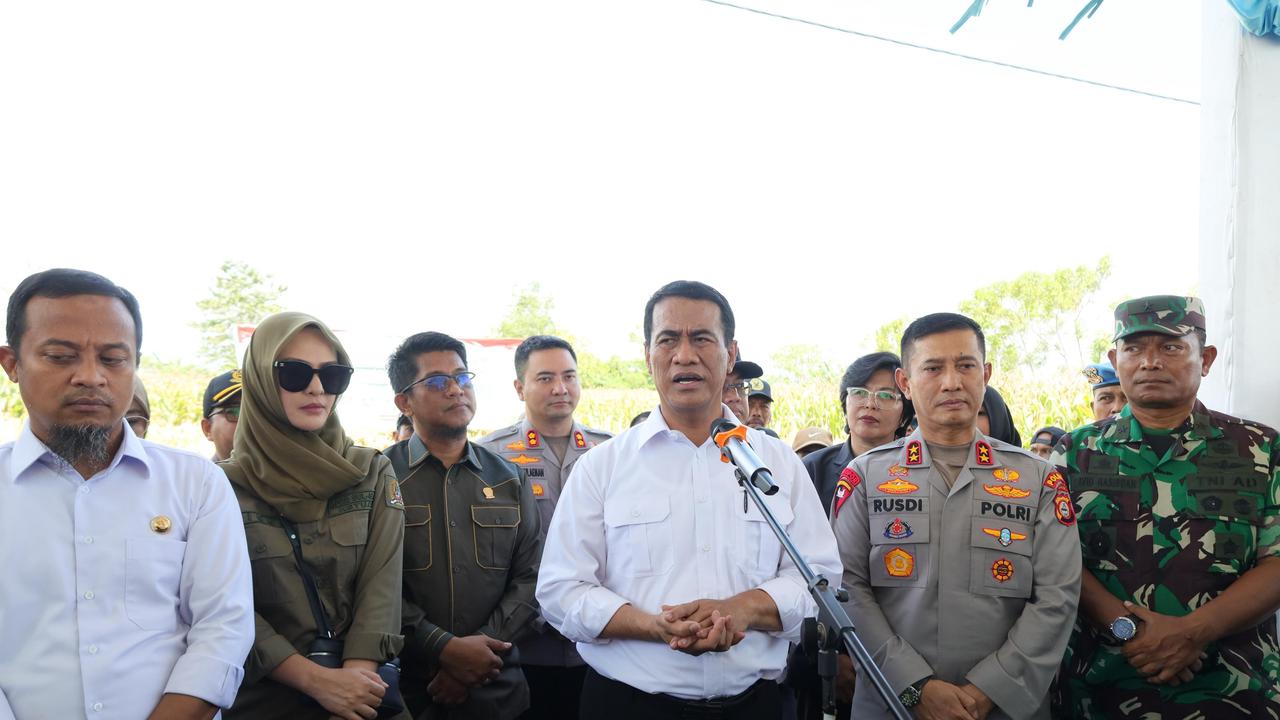 Mentan Amran dalam panen jagung serentak di Kabupaten Gowa, Sulawesi Selatan