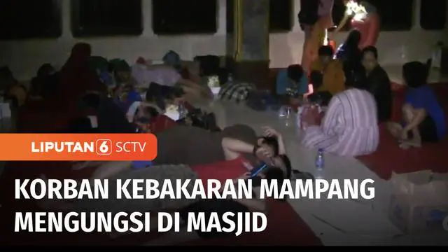 VIDEO: Kebakaran Mampang Prapatan, Ratusan Warga Terpaksa Mengungsi ke Masjid