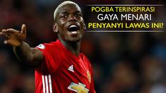 Video gaya menari Rick Astley di lagu Never Gonna Give You Up yang populer di tahun 80-an mirip dengan gaya menari Paul Pogba di video iklannya.