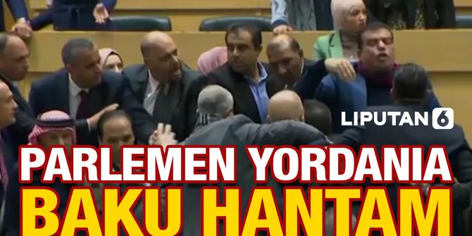 VIDEO: Waduh, Baku Hantam Anggota Parlemen Yordania Tersiar Secara Live