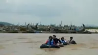 Pencarian korban tenggelam di Sungai Cisudah, Sukabumi, ditemukan. 