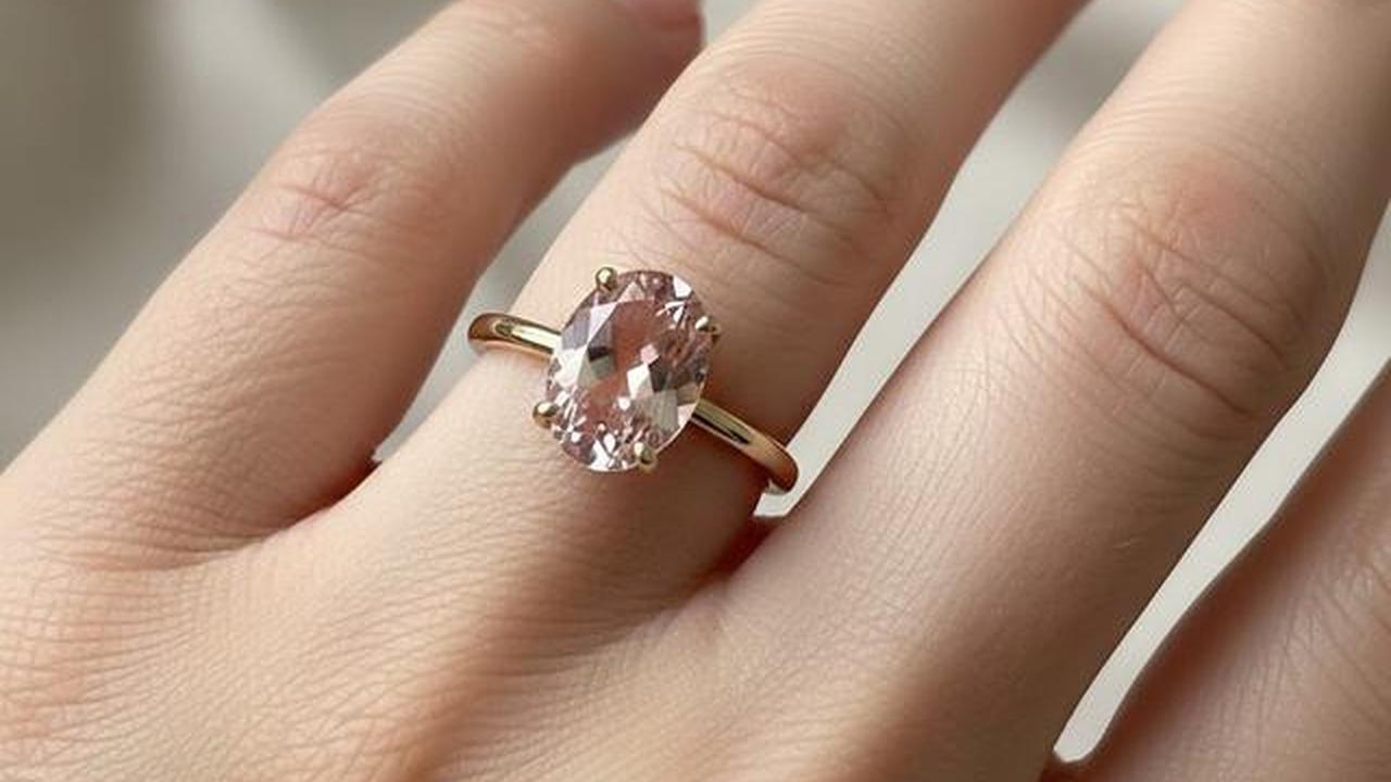 10 Model Cincin Emas Batu Morganite Tren 2026, Intip Desainnya
