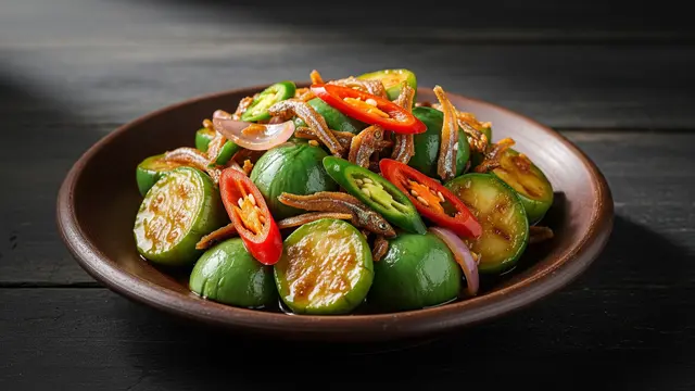 Tumis Terong Bulat Pedas