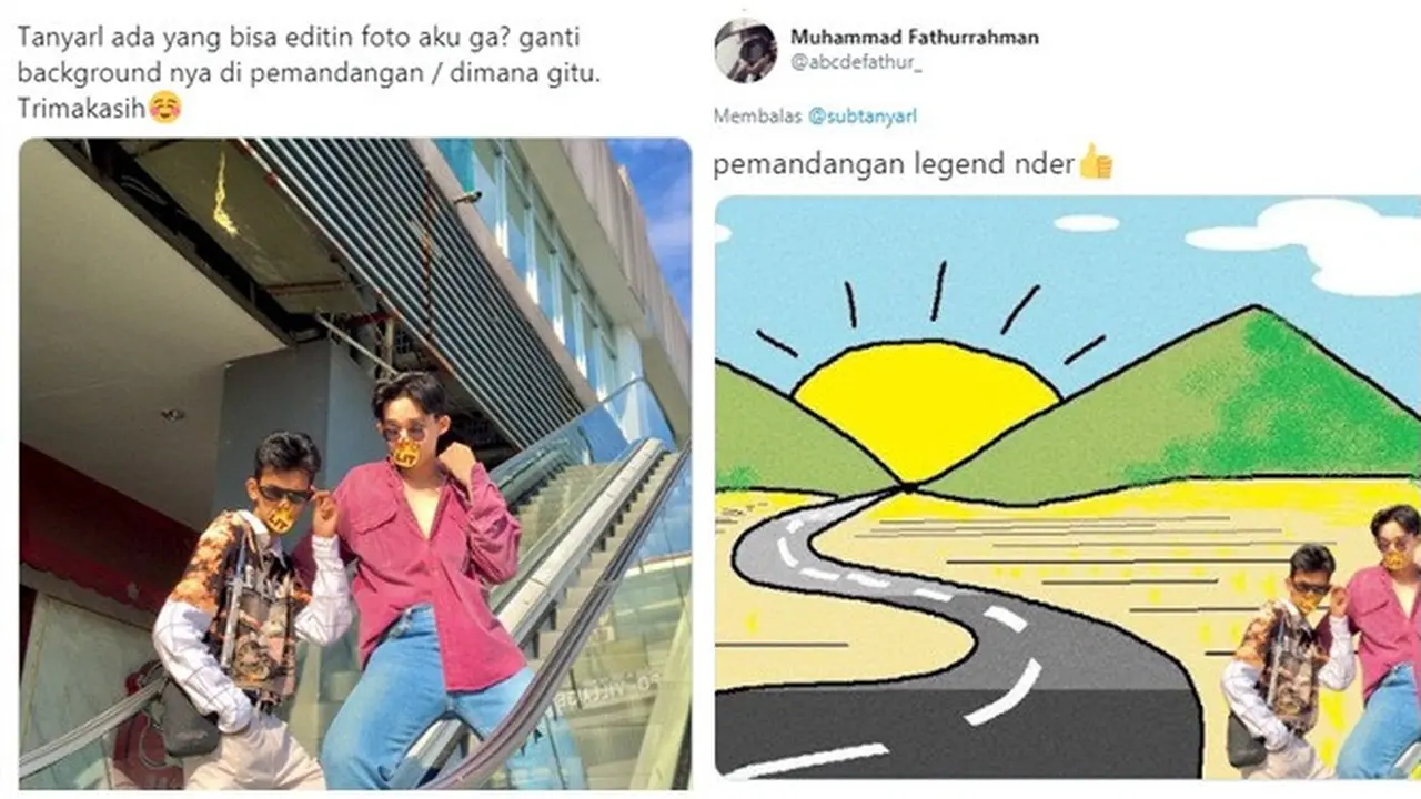 Pria Ini Minta Edit Latar Fotonya Jadi Pemandangan, 8 Hasilnya Bikin Geleng Kepala