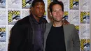 Jonathan Majors dan Paul Rudd menghadiri Comic-Con International di San Diego, Sabtu (23/7/2022). (Foto oleh: Christy Radecic/Invision/AP)