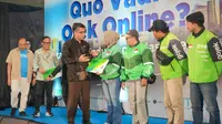 Menteri Ketenagakerjaan (Menaker) Yassierli menyatakan pemerintah berkomitmen untuk memberikan pelindungan jaminan sosial bagi seluruh rakyat Indonesia termasuk pengemudi dan kurir online. Dok Kemnaker
