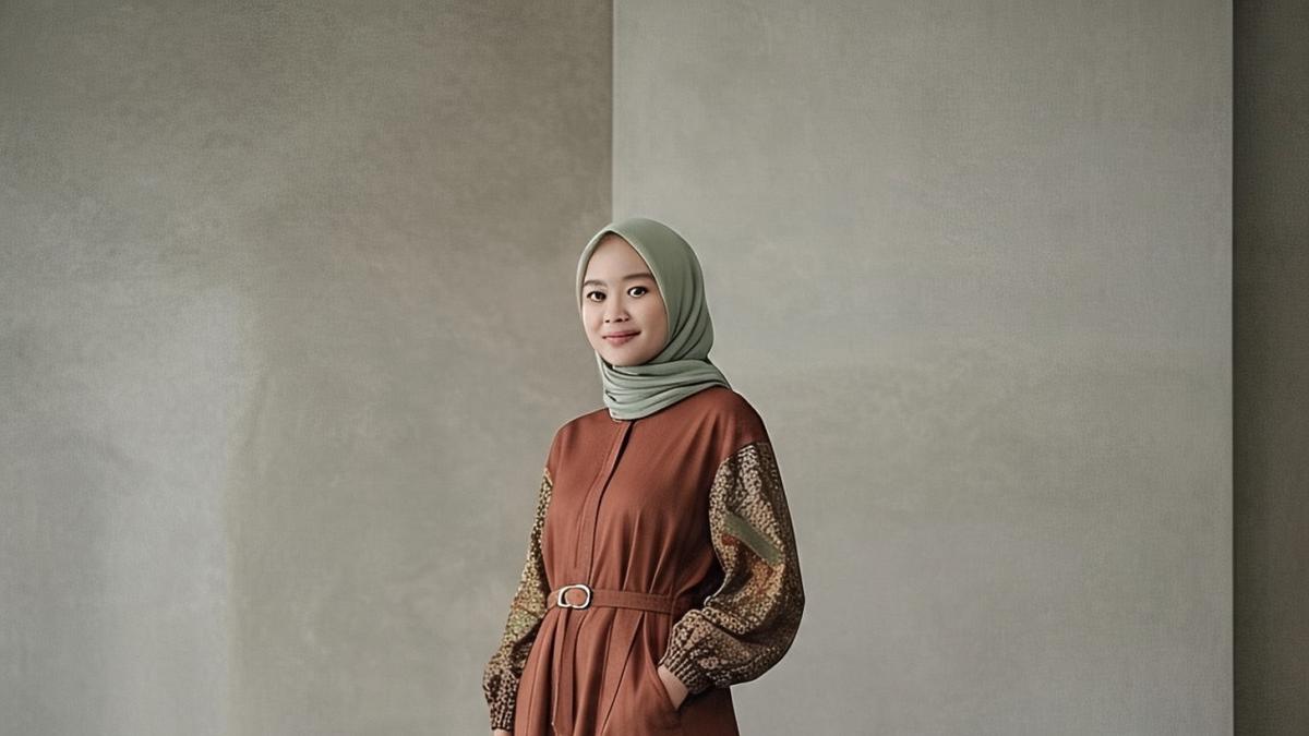 9 Gamis Brokat Coklat Mahogany untuk Usia 40-an, Tampil Anggun dan Berkelas