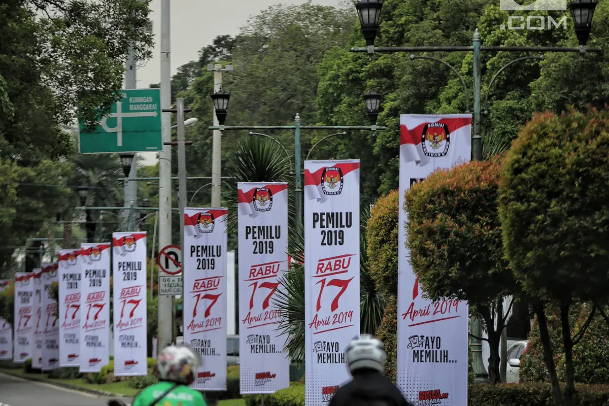 Spanduk sosialisasi pemilu 2019