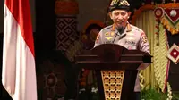 Kapolri Jenderal Listyo Sigit Prabowo mengukuhkan Bantuan Keamanan Desa Adat (Bankamda) dan forum Sistem Pengamanan Lingkungan Terpadu Berbasis Desa Adat (Sipandu Beradat) di Bali, Jumat (28/1/2022). (Ist)