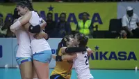 Bandung Bank bjb Tandamata lolos ke grand final&nbsp;PLN Mobile Proliga 2023 setelah mengalahkan Gresik Petrokimia Pupuk Indonesia, Kamis (9/3/2023). (Dok. Proliga)
