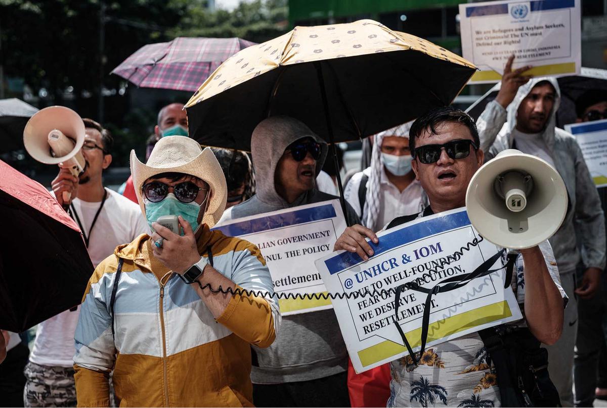 FOTO: Pengungsi Afghanistan Tagih Janji IOM soal Pemukiman Kembali