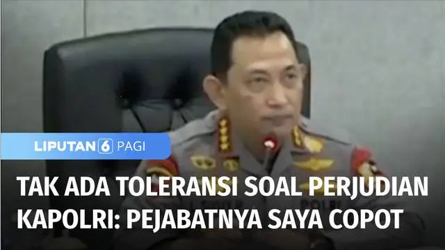 Kapolri Jenderal Listyo Sigit Prabowo, memerintahkan untuk menindak berbagai jenis perjudian termasuk judi online. Kapolri juga meminta jajarannya tidak melakukan berbagai pelanggaran lainnya seperti narkoba, ilegal mining dan pungli. Perintah terseb...