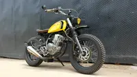 Yamaha Scorpio Scrambler garapan bengkel Street Arts Custom yang dibeli oleh Menaker Hanif melalui tangan kedua (Street Arts)