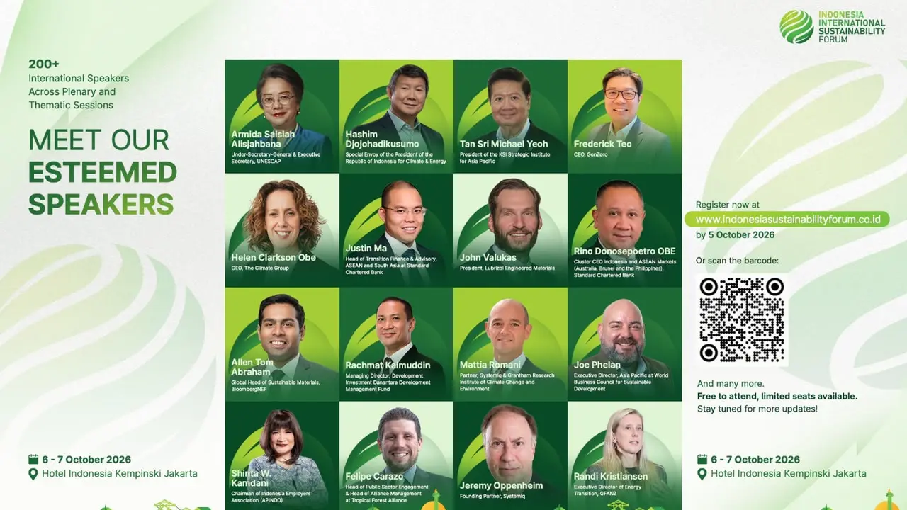 Indonesia International Sustainability Forum 2026 mempertemukan pemerintah, investor, dan pelaku usaha membahas pertumbuhan ekonomi berkelanjutan. (Dok ISF 2026)