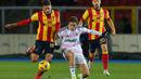 Penyerang Juventus Dusan Vlahovic berhasil mencetak dua gol. (CARLO HERMANN/AFP)