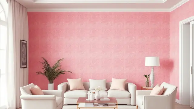 desain ruang tamu serba pink (ilustrasi by qwen.ai)