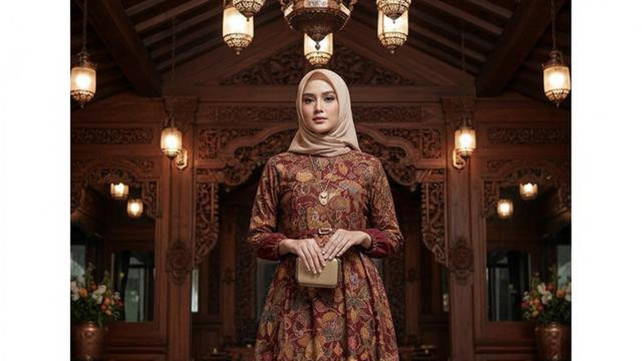 7 Model Gamis Kombinasi Atas Batik Bawah Polos dengan Warna yang Cocok untuk Semua Skin Tone