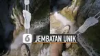 Jembatan Ekstrim ini sangat menguji adrenalin karena hanya berbentuk rangkaian telapak kaki.