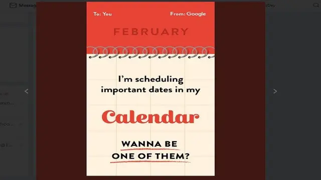 Google Calendar Valentine