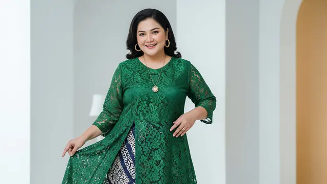 Atasan Brokat untuk Bahu Lebar dan Rok Batik untuk Paha Besar