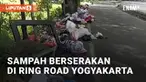 Jalan Ring Road Selatan antara Imogiri Barat dan Imogiri Timur penuh sampah di pinggir jalan. Kebiasaan membuang sampah sembarangan terus berlangsung meski petugas rutin mengangkutnya