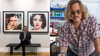 Sukses Jual Lukisan Rp 54 Miliar Ini 6 Potret Johnny Depp Saat Melukis (Sumber: Instagram/castlegalleries)
