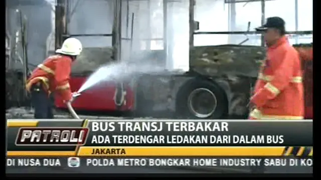 Bus Transjakarta Terbakar, Ada Terdengar Ledakan dari Dalam Bus
