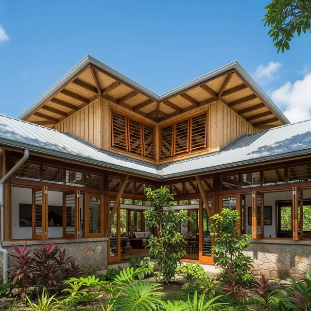 Rumah Hemat Energi untuk Iklim Tropis (Gemini AI)